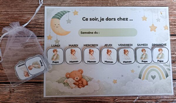 4 - Routine - Semainier_Ce soir, je dors chez.... (Papa, Maman)_Photos_ce-soir-je-dors-chez-maman-papa-02 Ce soir, je dors chez - Maman / Papa