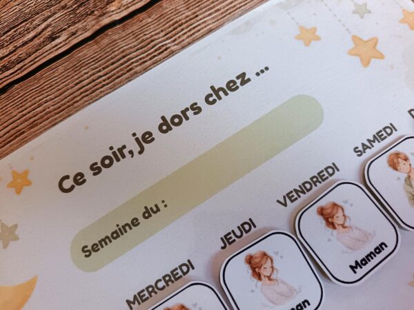 4 - Routine - Semainier_Ce soir, je dors chez.... (Papa, Maman)_Photos_ce-soir-je-dors-chez-maman-papa-03 Ce soir, je dors chez - Maman / Papa