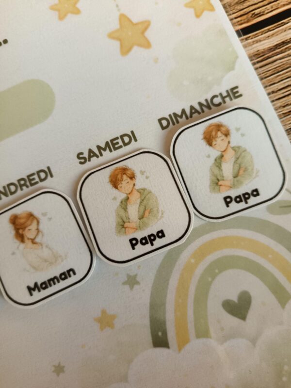 4 - Routine - Semainier_Ce soir, je dors chez.... (Papa, Maman)_Photos_ce-soir-je-dors-chez-maman-papa-04 Ce soir, je dors chez - Maman / Papa