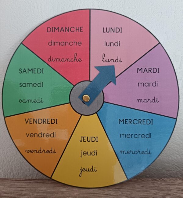 Apprentissages quotidien_Roue de la semaine_Photos_roue-de-la-semaine-01 Roue de la semaine