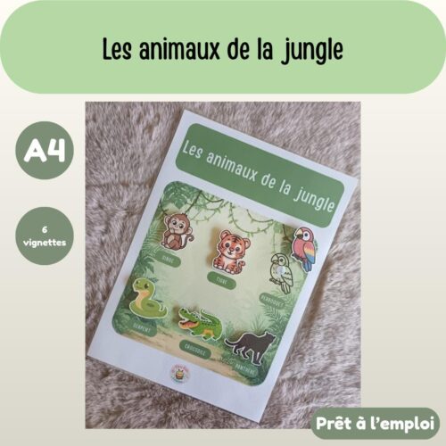 Fiche A4 - Animaux de la jungle