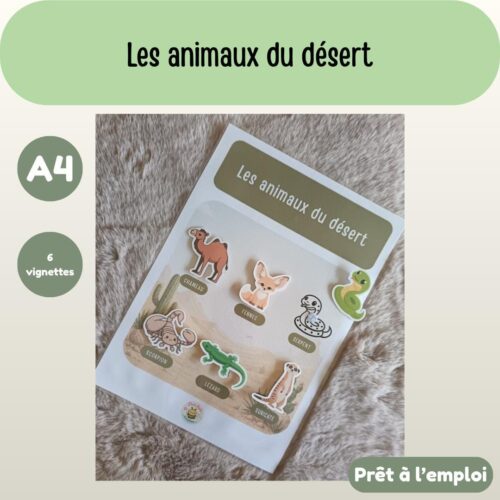 Fiche A4 - Animaux du désert