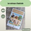 Fiche A4 - Les animaux d'Australie