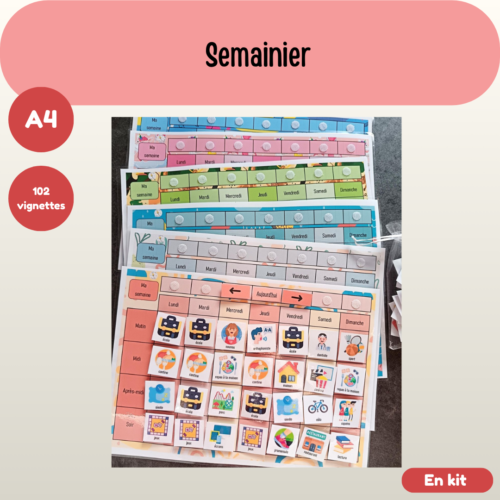 Présentation (29) Semainier - Ma semaine