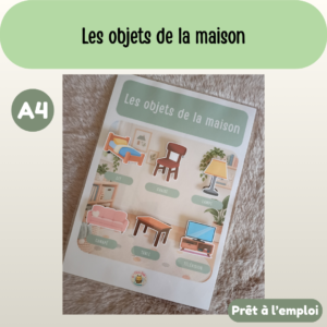 Fiche A4 - Les objets de la maison