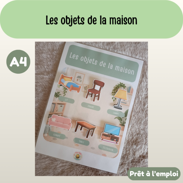 Présentation Fiche A4 - Les objets de la maison
