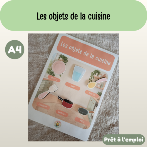 Fiche A4 - Les objets de la cuisine