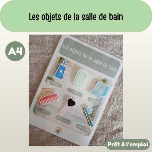 Fiche A4 - Les objets de la salle de bain