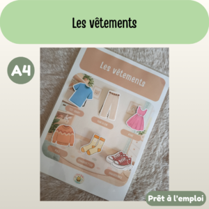 Fiche A4 - Les vêtements