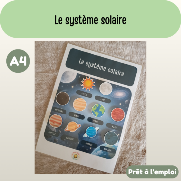 Fiche A4 - Le système solaire