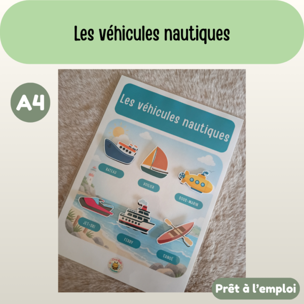 Fiche A4 - Les véhicules nautiques
