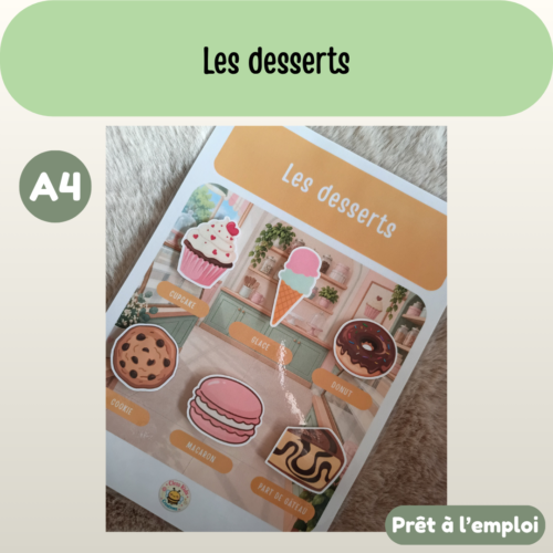 Présentation (71) Fiche A4 - Les desserts